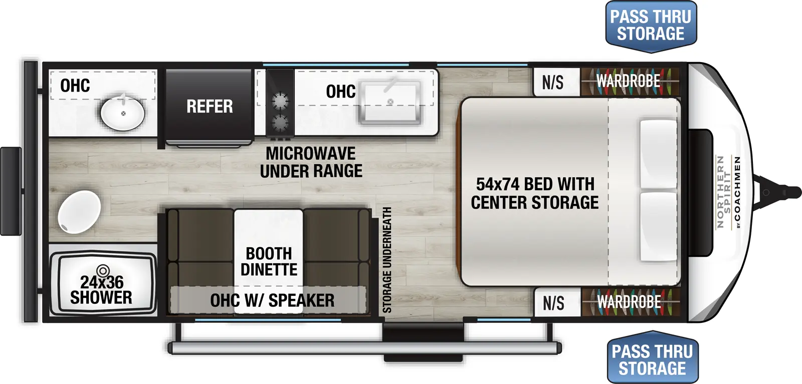 Northern Spirit Bijou 18RBB Floorplan